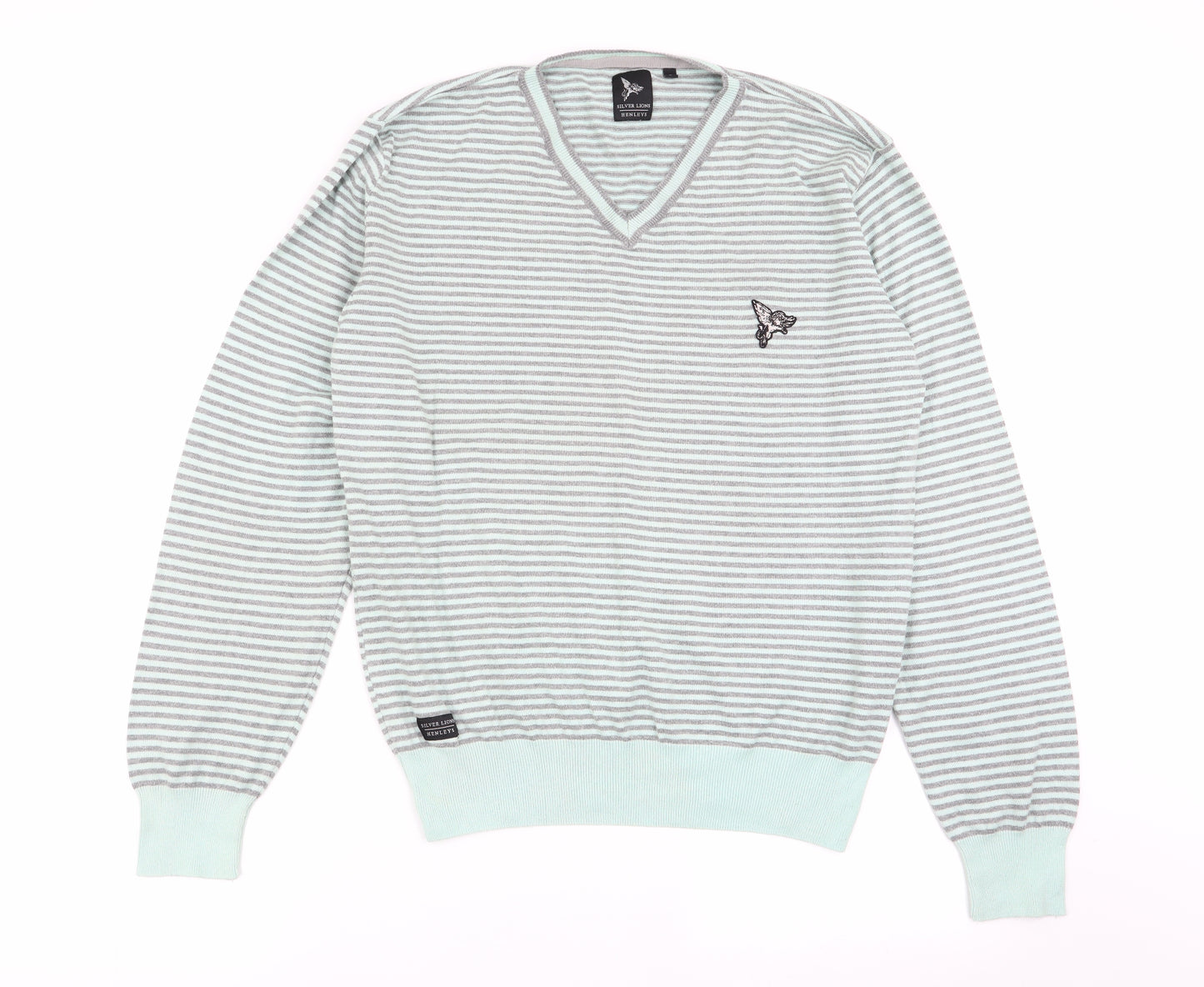 silver lions Mens Multicoloured Striped  Pullover Jumper Size S