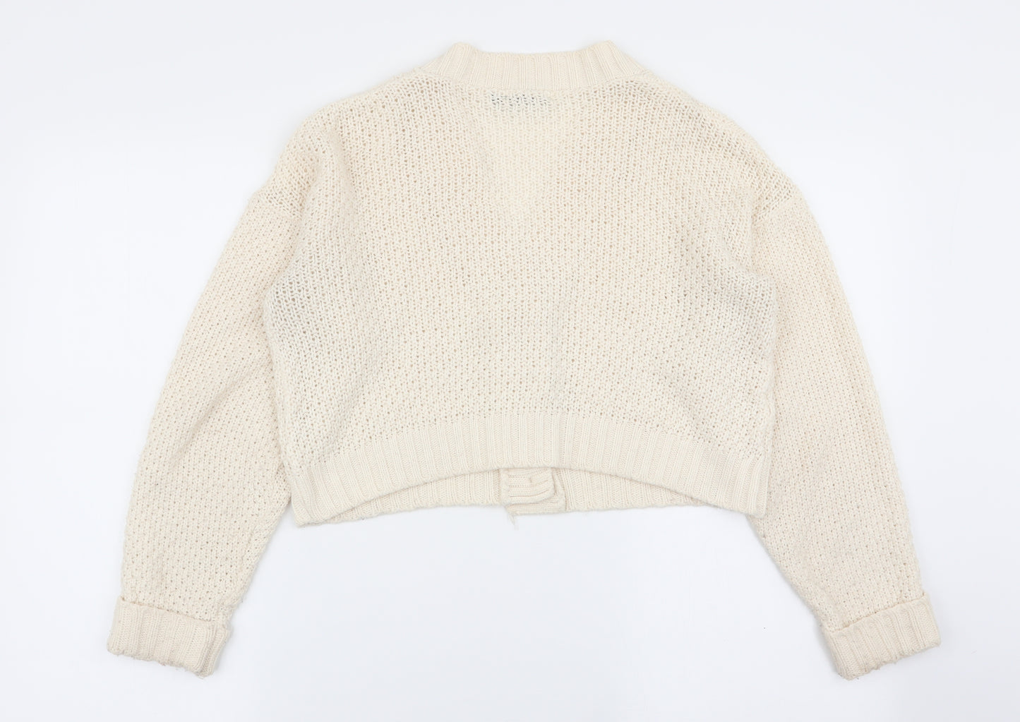I SAW IT FIRST Womens Ivory   Cardigan Jumper Size M