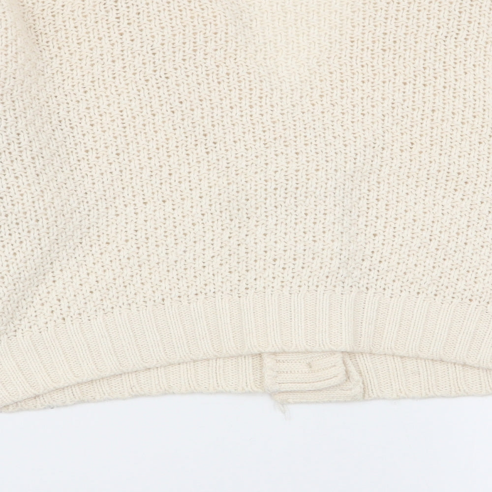 I SAW IT FIRST Womens Ivory   Cardigan Jumper Size M