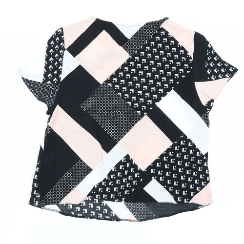 New Look Womens Multicoloured Geometric  Basic Blouse Size 10