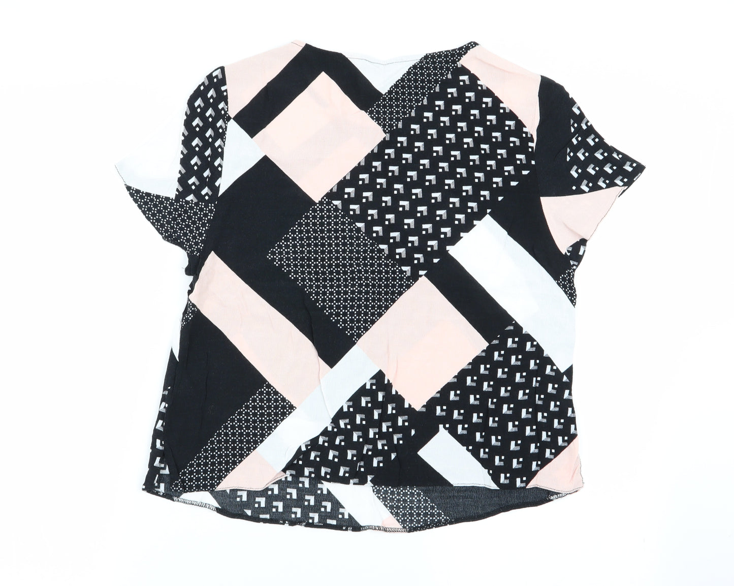 New Look Womens Multicoloured Geometric  Basic Blouse Size 10