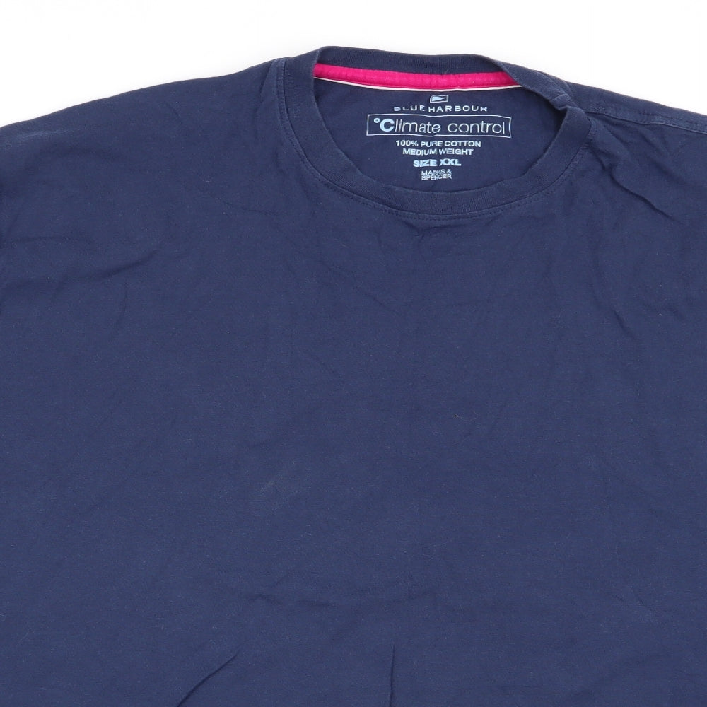 Blue Harbour Mens Blue    T-Shirt Size 2XL