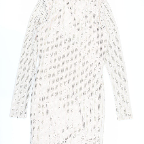 River Island Womens Pink Polka Dot  Fit & Flare  Size 12