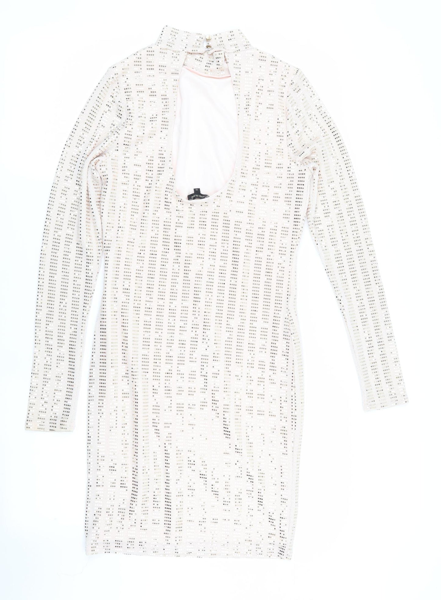 River Island Womens Pink Polka Dot  Fit & Flare  Size 12
