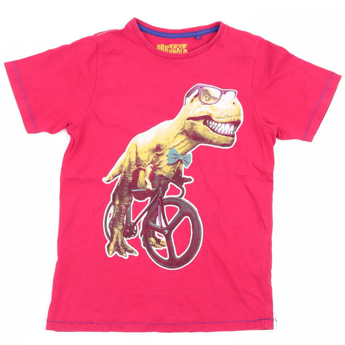 TU Boys Red Animal Print  Basic T-Shirt Size 10 Years