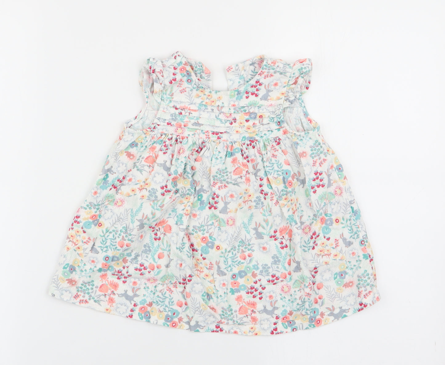 M&S Girls Multicoloured Floral  Fit & Flare  Size 3-6 Months