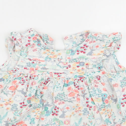 M&S Girls Multicoloured Floral  Fit & Flare  Size 3-6 Months