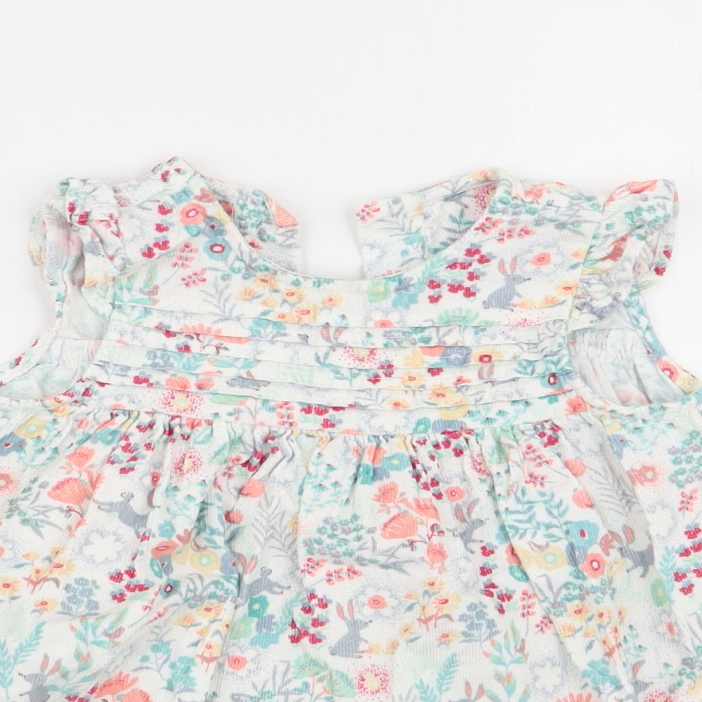 M&S Girls Multicoloured Floral  Fit & Flare  Size 3-6 Months