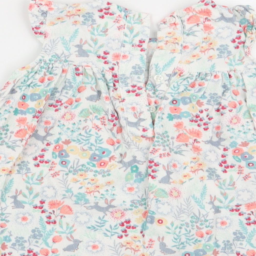 M&S Girls Multicoloured Floral  Fit & Flare  Size 3-6 Months