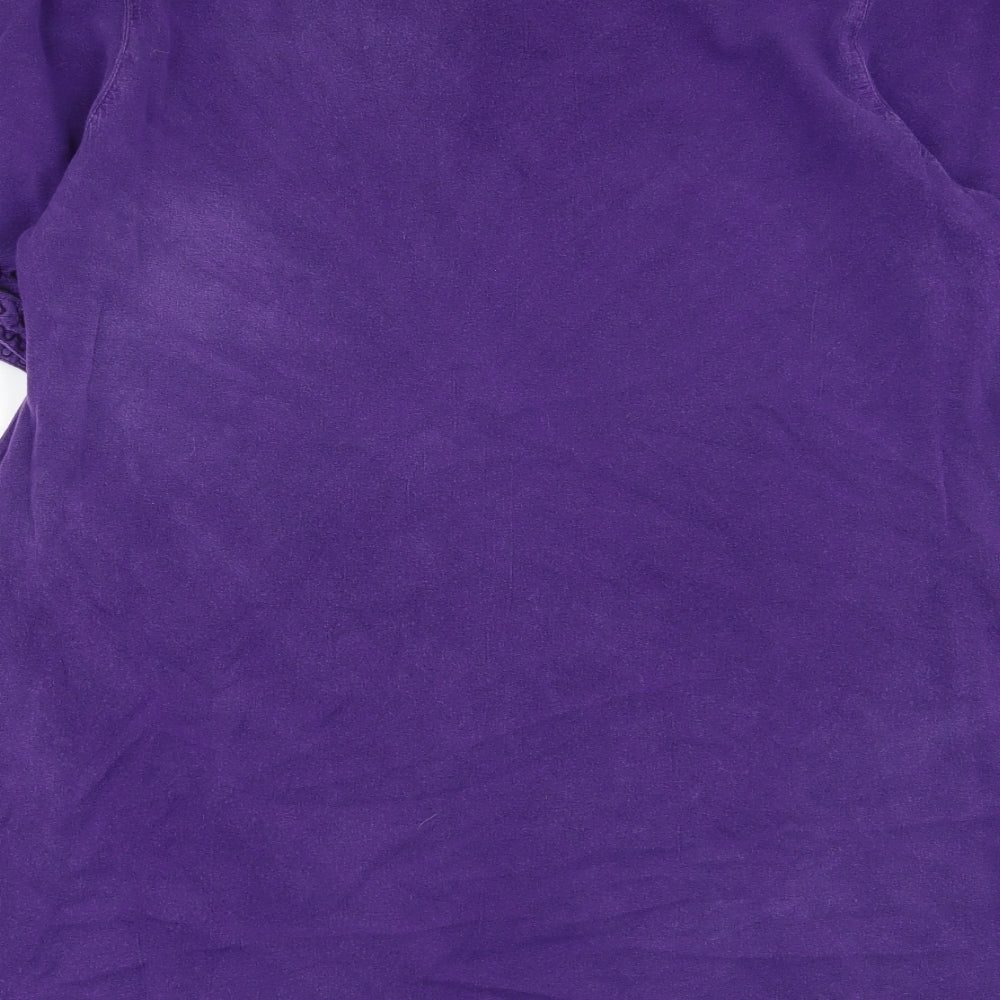 HolyClothing Womens Purple Floral  Basic T-Shirt Size 2XL