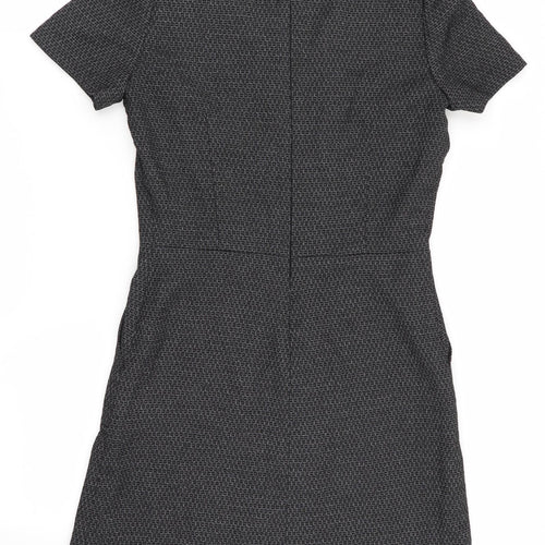 NEXT Womens Black Geometric  Fit & Flare  Size 8