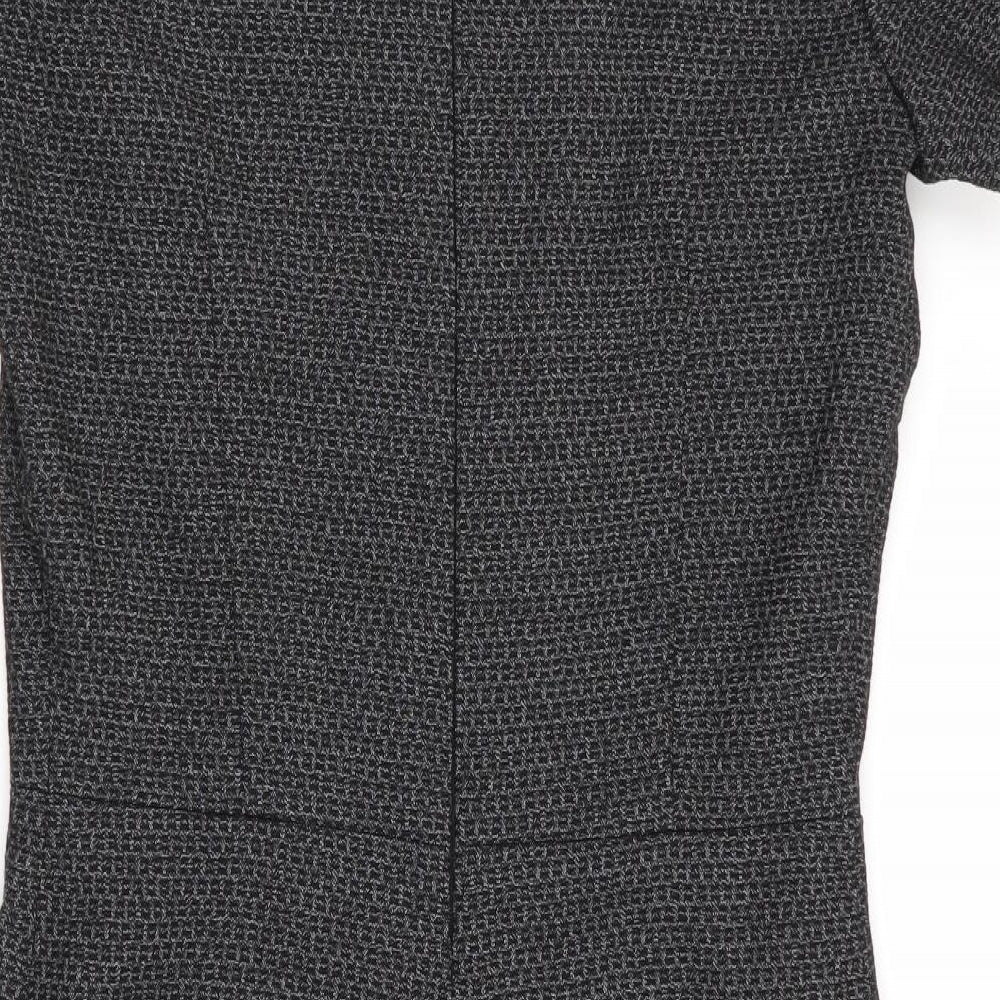NEXT Womens Black Geometric  Fit & Flare  Size 8
