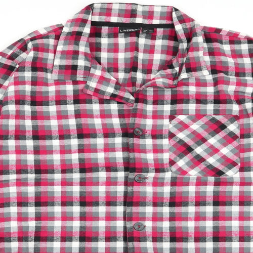 Livergy Mens Multicoloured Check   Button-Up Size L