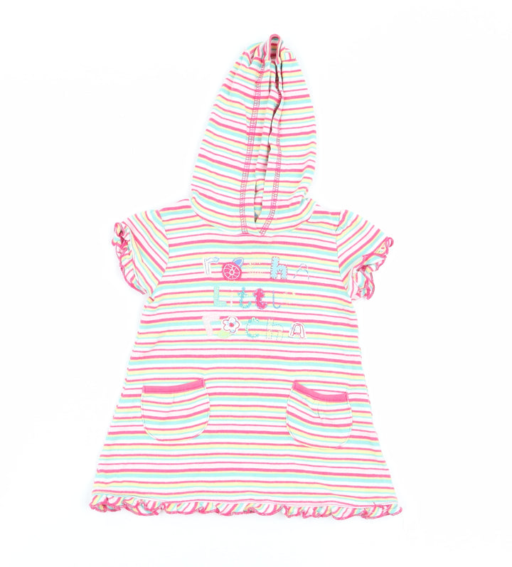 Debenhams Girls Multicoloured Striped Jumper Dress Size 3-6 Months