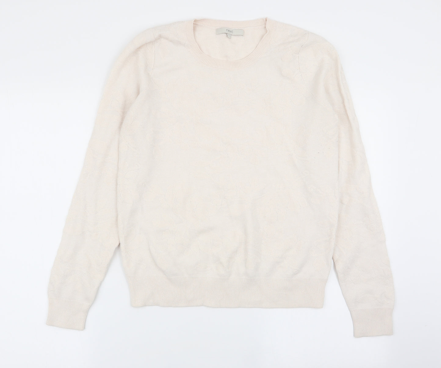 NEXT Womens Ivory Floral  Pullover Jumper Size 12