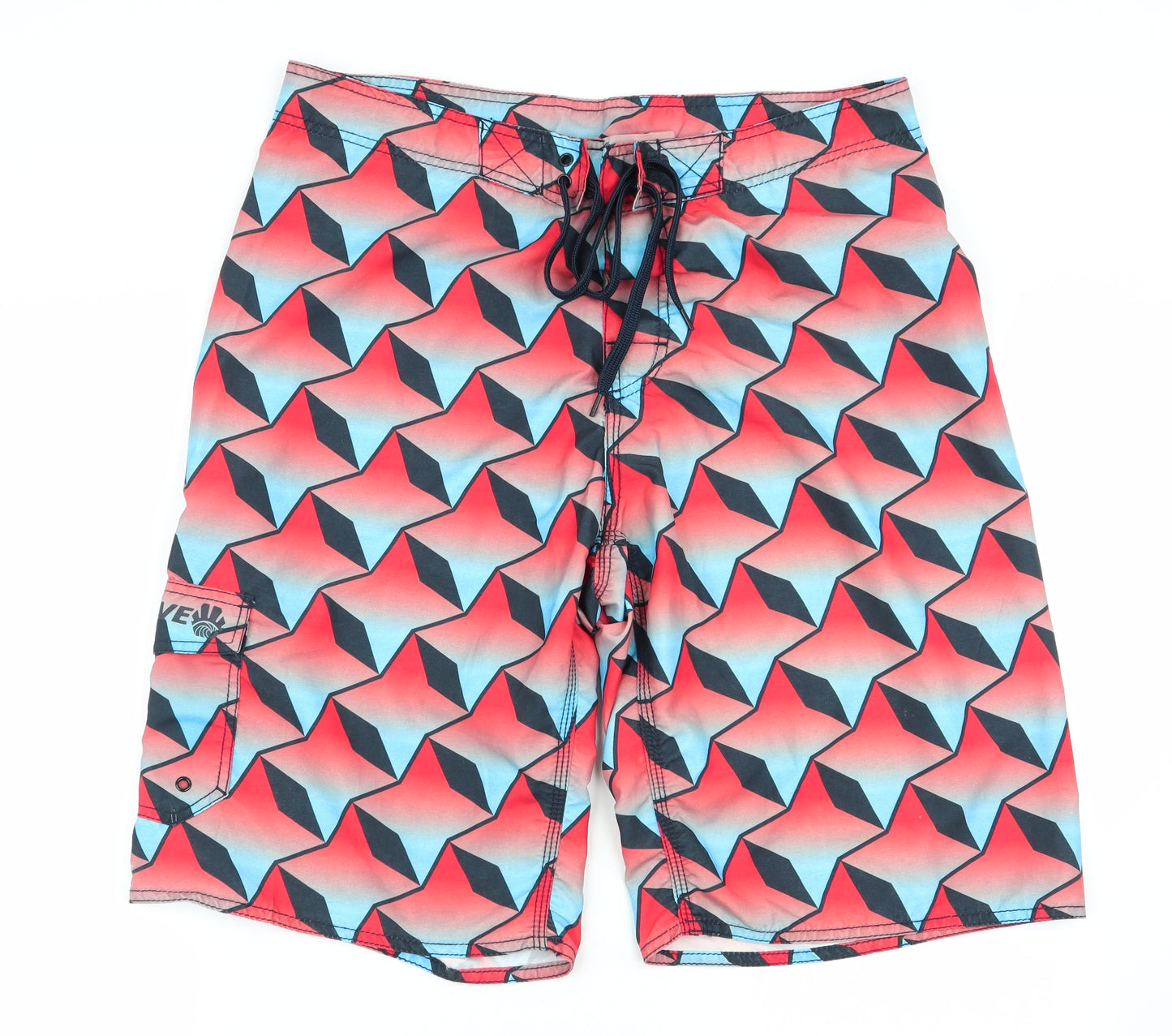 sunwave Mens Multicoloured Geometric  Cargo Shorts Size 34 in