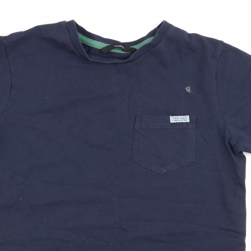 Asda George Boys Blue   Basic T-Shirt Size 9-10 Years