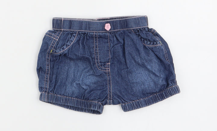 Nutmeg Girls Blue   Capri Trousers Size 6-9 Months  - shorts