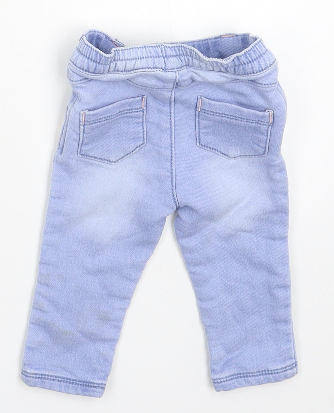 TU Girls Blue  Denim Capri Jeans Size 3-6 Months