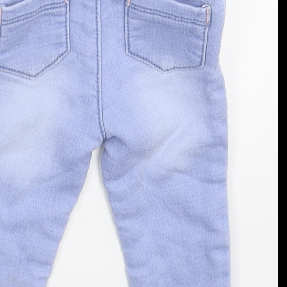 TU Girls Blue  Denim Capri Jeans Size 3-6 Months