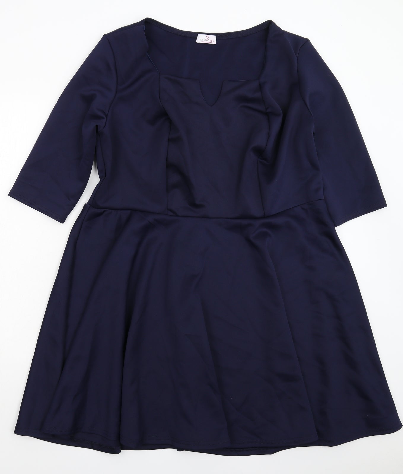 Want That Trend Womens Blue   Fit & Flare  Size 24