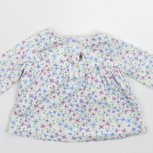 Marks and Spencer Girls White Floral  Fit & Flare  Size 6-9 Months
