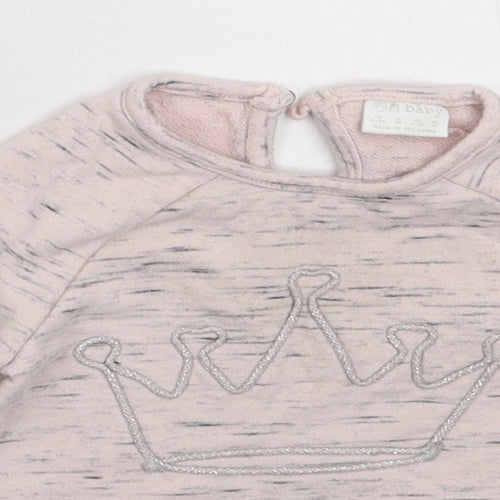 F&F Girls Pink   Pullover Jumper Size 6-9 Months