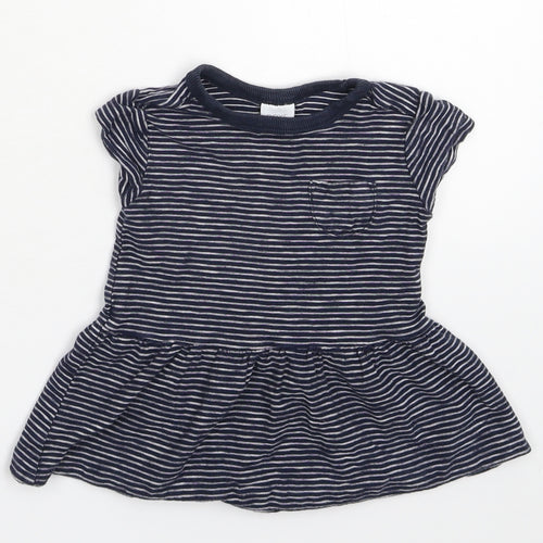 NEXT Girls Blue Striped  Fit & Flare  Size 6-9 Months