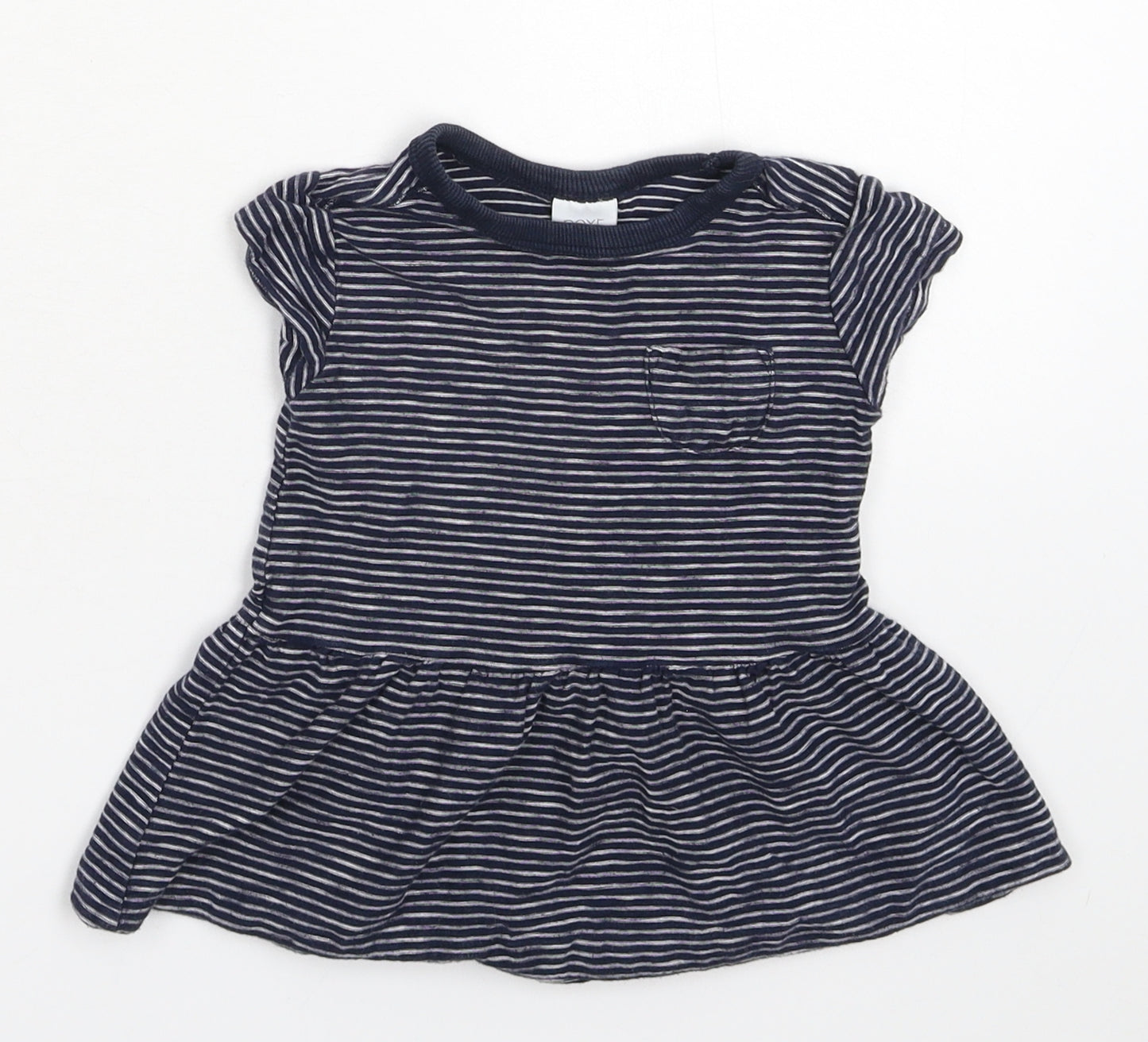 NEXT Girls Blue Striped  Fit & Flare  Size 6-9 Months