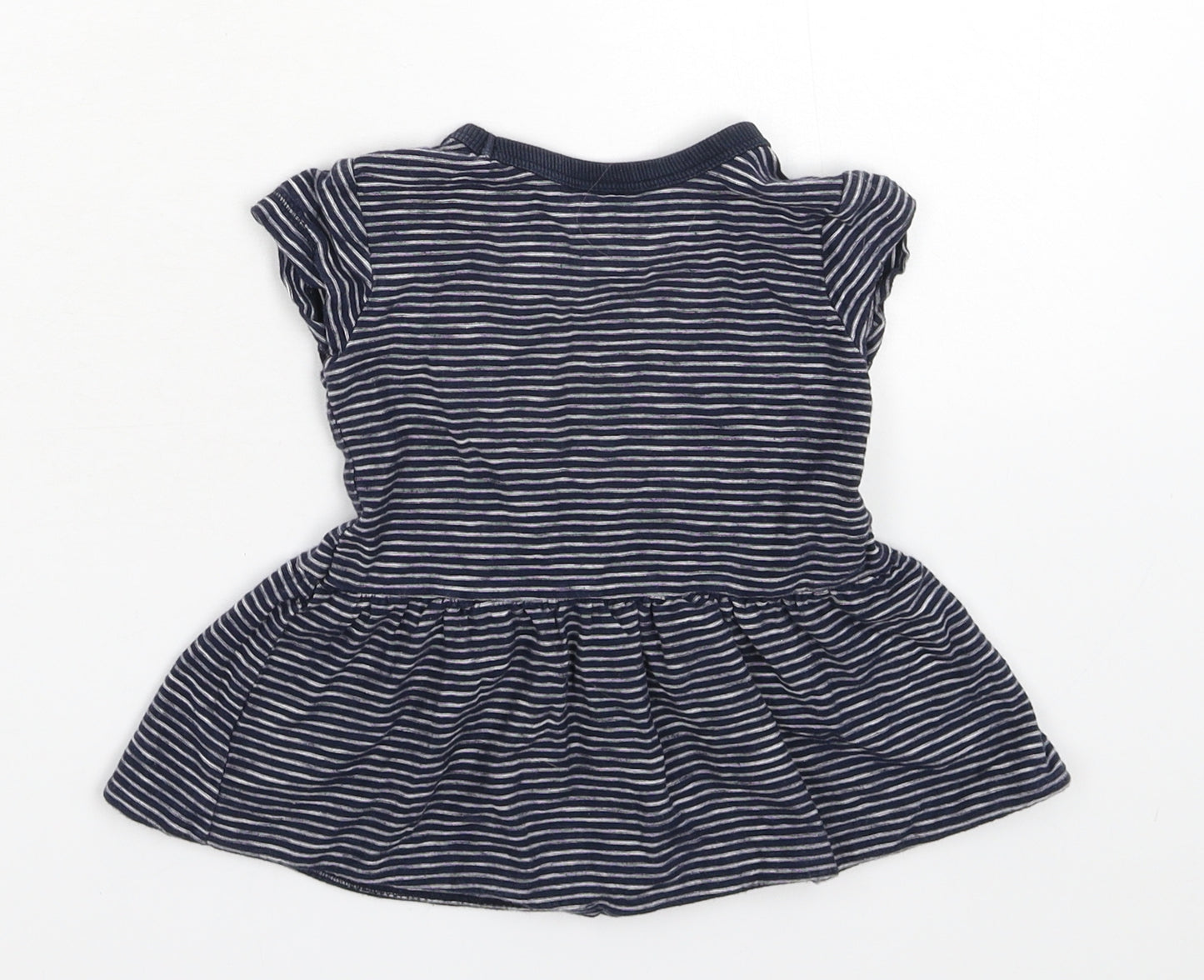 NEXT Girls Blue Striped  Fit & Flare  Size 6-9 Months