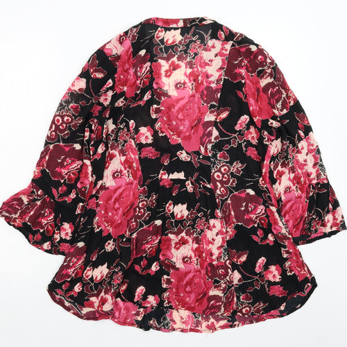 Together Womens Multicoloured Floral  Basic Button-Up Size 10