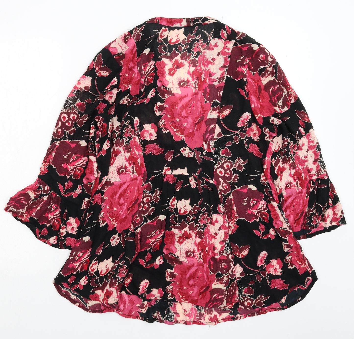 Together Womens Multicoloured Floral  Basic Button-Up Size 10