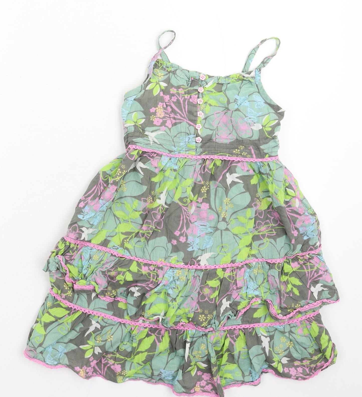 Girl 2 Girl Girls Multicoloured Floral  Fit & Flare  Size 5-6 Years