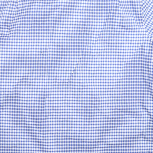 Lacoste Mens Blue Check   Dress Shirt Size XL