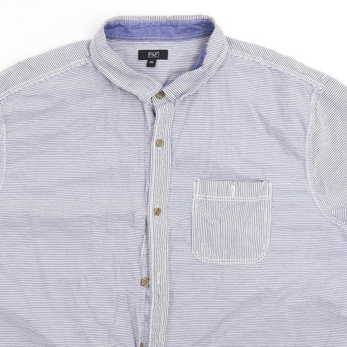 F&F Mens Multicoloured Striped   Button-Up Size 2XL