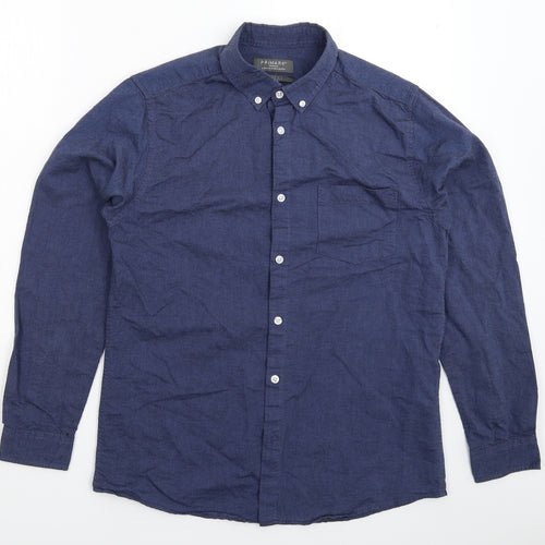 Primark Mens Blue    Button-Up Size M