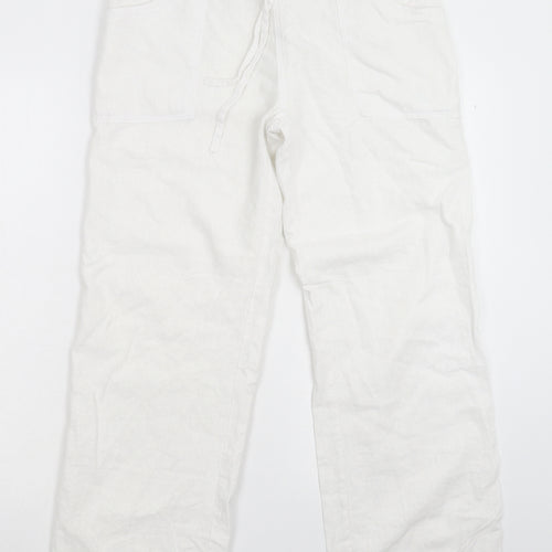 Tom Franks Womens White   Trousers  Size 14 L27 in - Beach