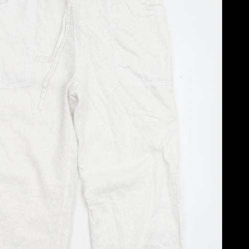 Tom Franks Womens White   Trousers  Size 14 L27 in - Beach