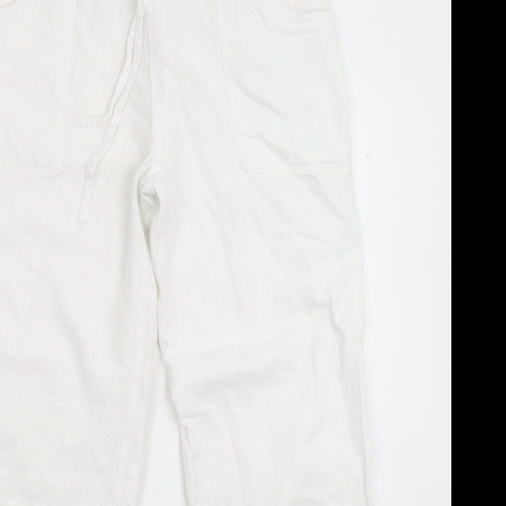 Tom Franks Womens White   Trousers  Size 14 L27 in - Beach