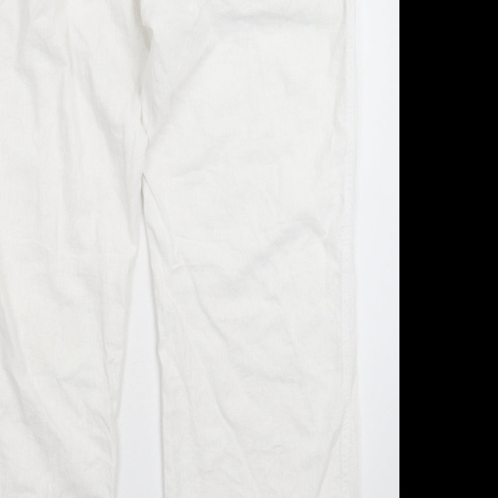 Tom Franks Womens White   Trousers  Size 14 L27 in - Beach