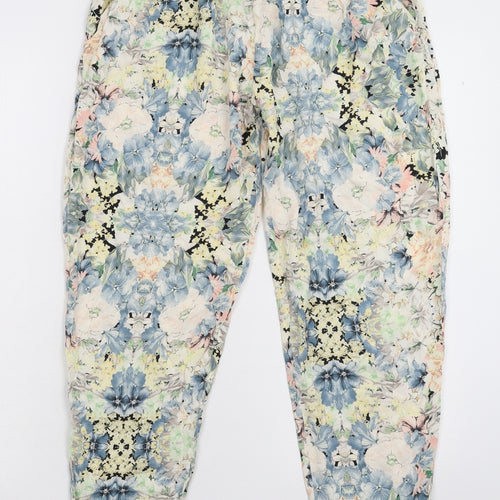 Dorothy Perkins Womens Multicoloured Floral  Cropped Trousers Size 14 L25 in