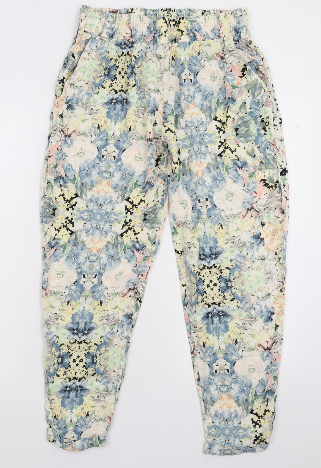 Dorothy Perkins Womens Multicoloured Floral  Cropped Trousers Size 14 L25 in