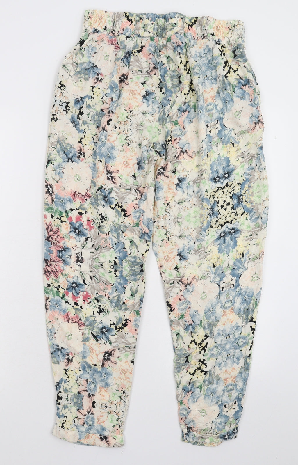 Dorothy Perkins Womens Multicoloured Floral  Cropped Trousers Size 14 L25 in