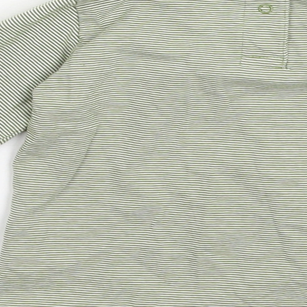 Pusblu Baby Green Striped  Basic T-Shirt Size 24 Months