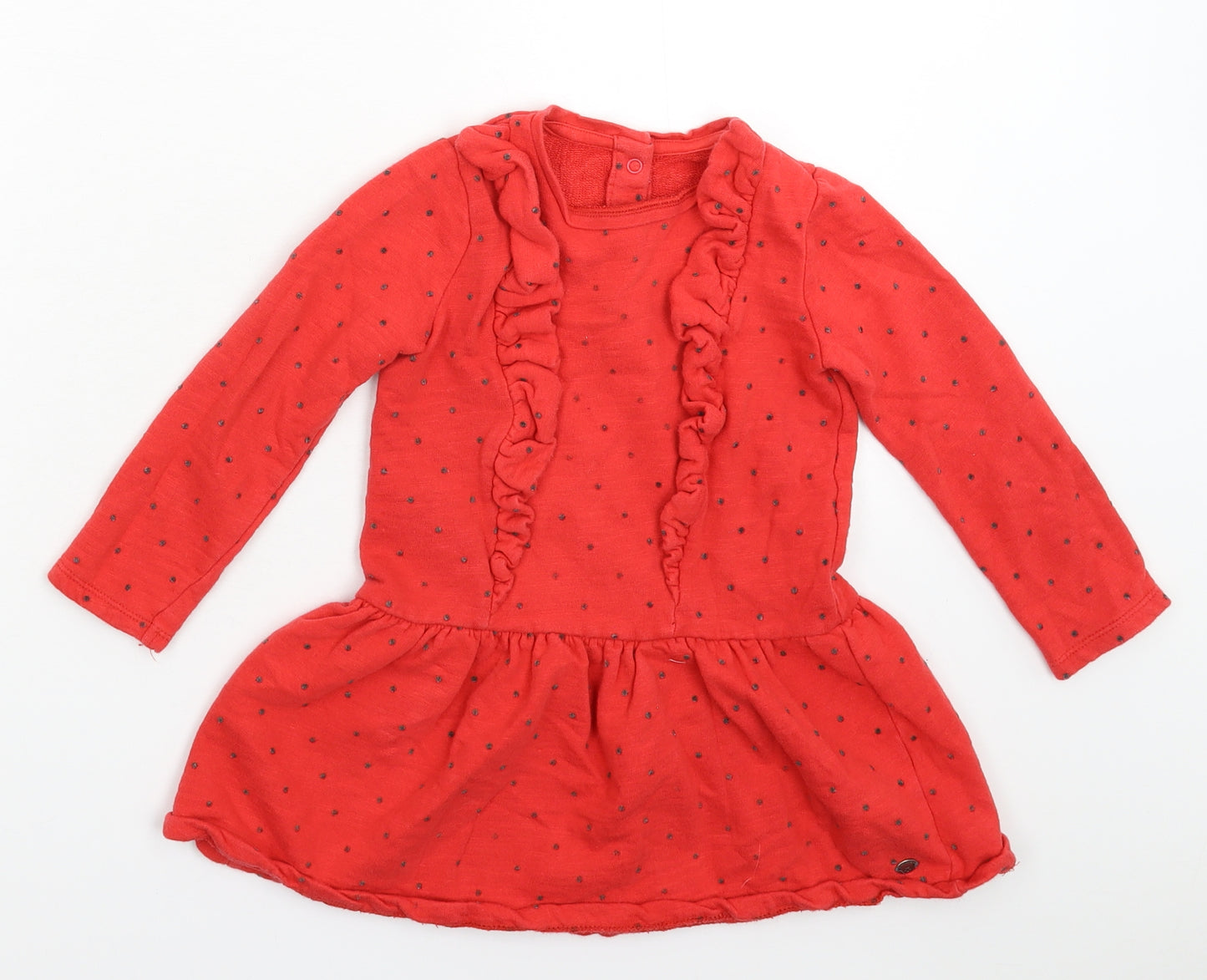 Merc Girls Red Polka Dot  Fit & Flare  Size 3-4 Years