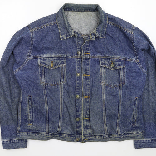 Preworn Mens Blue  Denim Jacket  Size 3XL