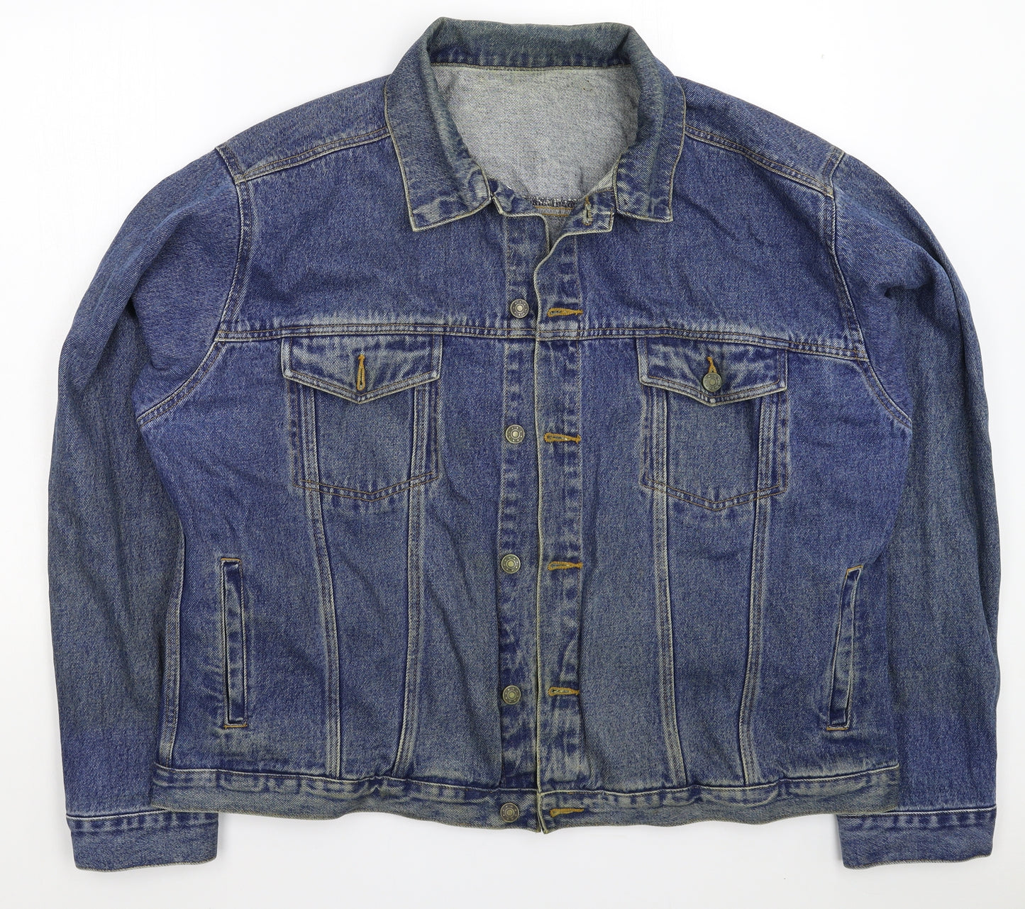 Preworn Mens Blue  Denim Jacket  Size 3XL