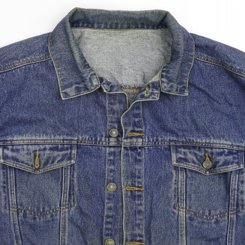 Preworn Mens Blue  Denim Jacket  Size 3XL