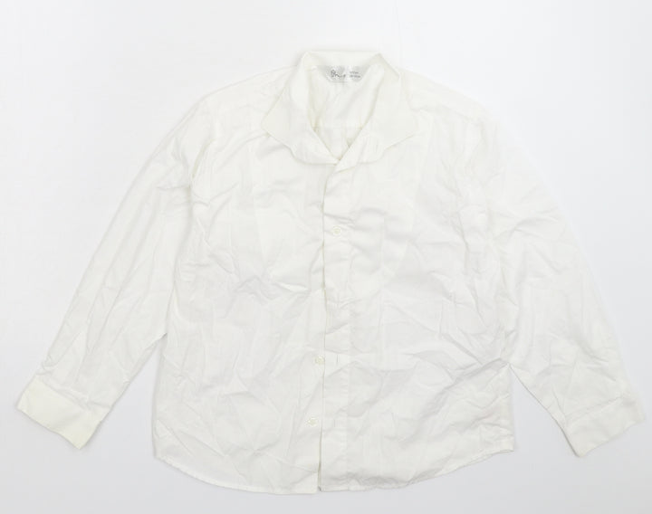 BHS Boys White   Basic Button-Up Size 9-10 Years