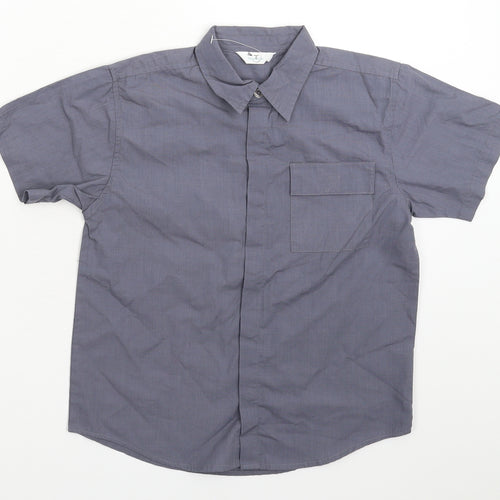 Tesco Boys Grey   Basic Button-Up Size 6-7 Years
